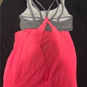 lululemon athletica Pink and Gray Tank Top